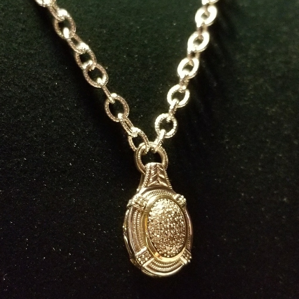 Alwand Vahan 14k & 925 Diamond Pave Necklace